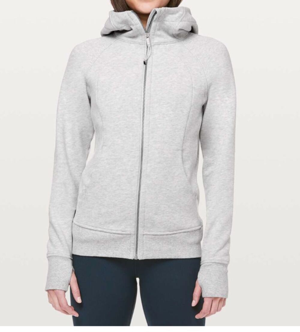 Lululemon Scuba Hoodie Light Cotton Fleece Heathered Core Ultra Light Grey 10